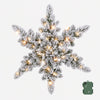 60cm Pre-Lit Flocked Snowflake Christmas Wreath