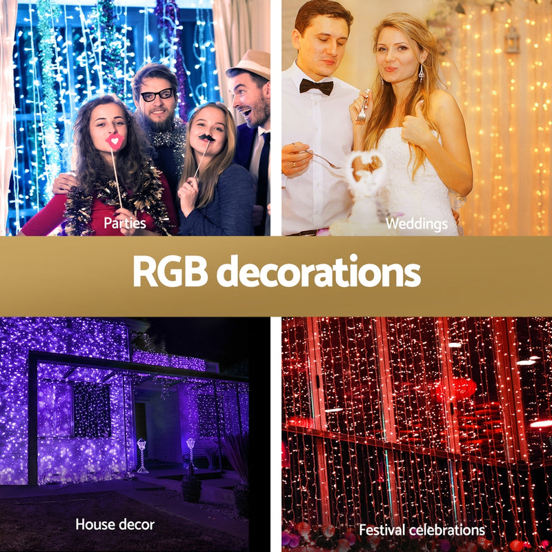 Christmas Lights Curtain Light 960 LED RGB Remote