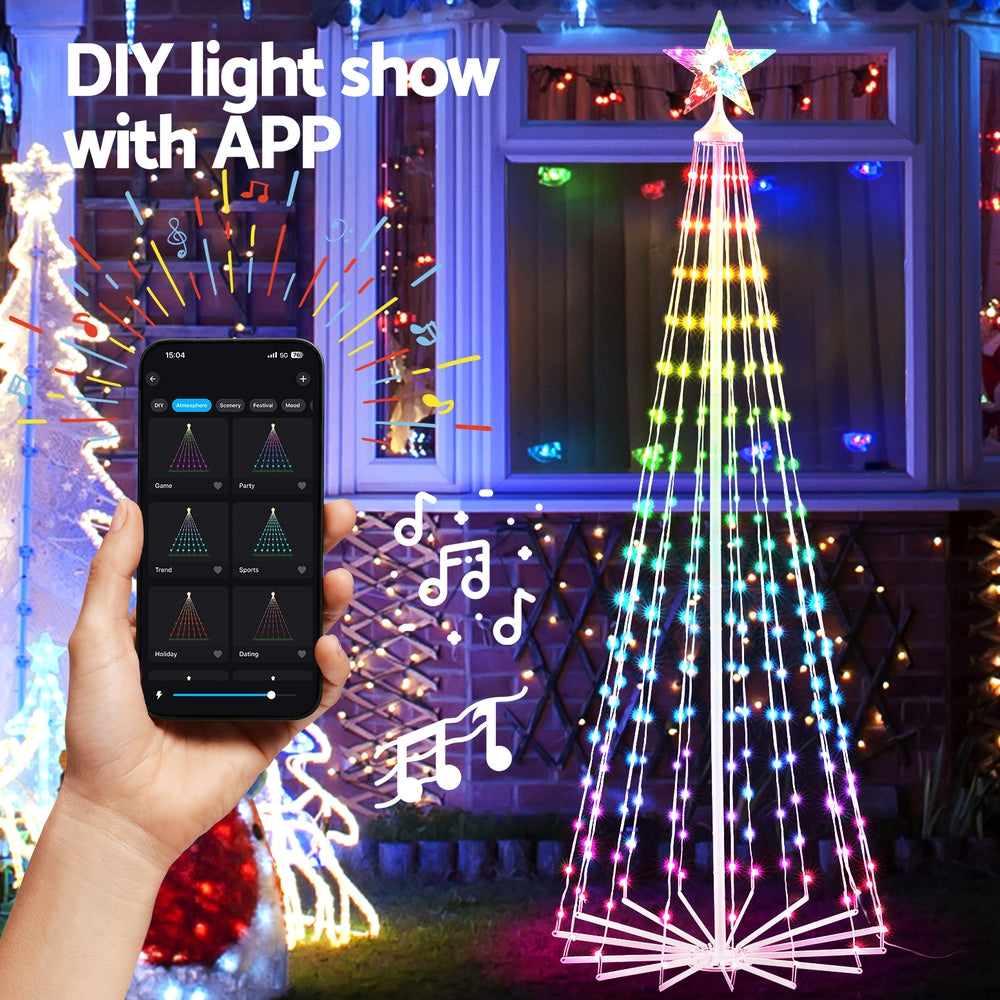 1.8M RGB LED Christmas Tree 265 Fairy Lights