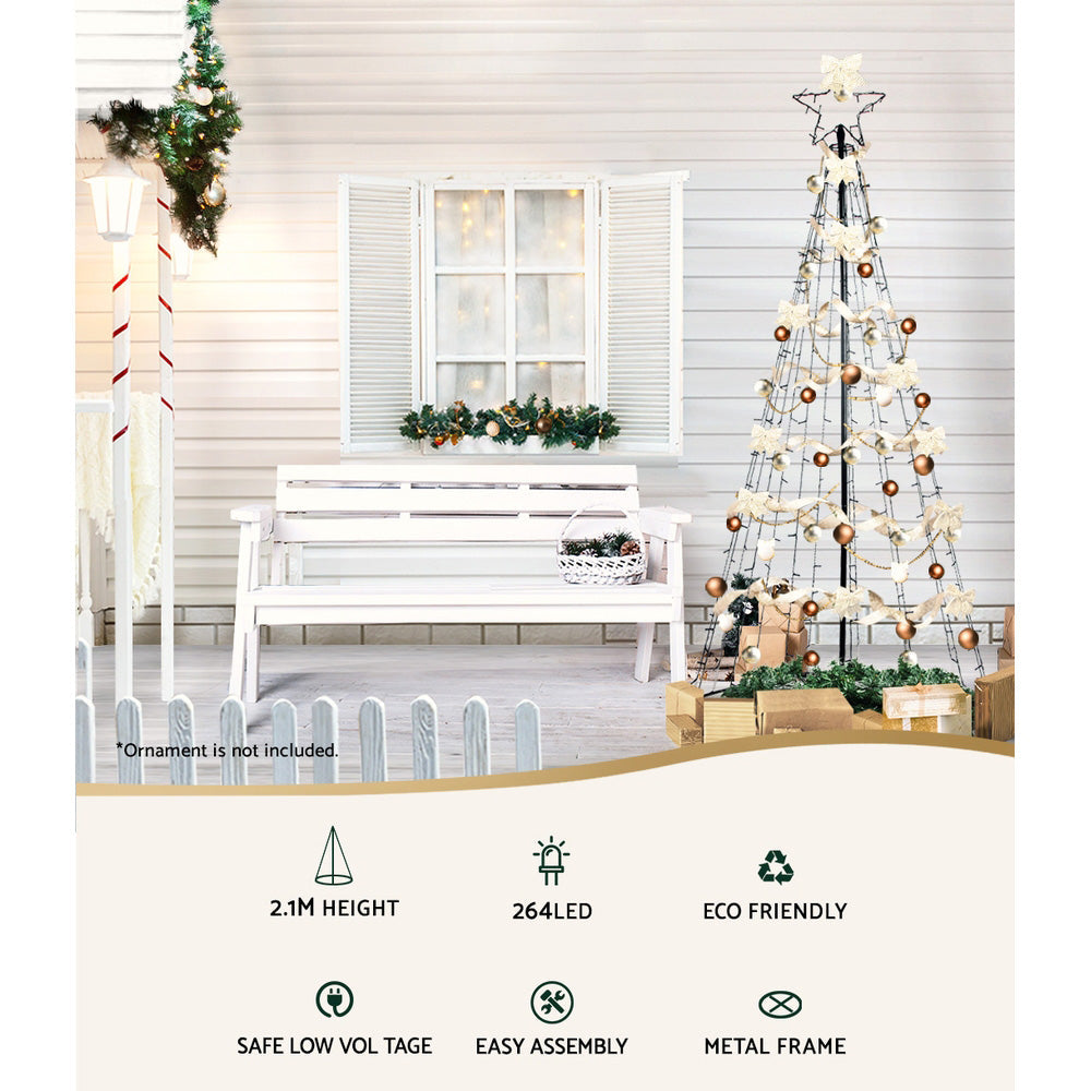 2.1M Christmas Tree 264 LED Solar