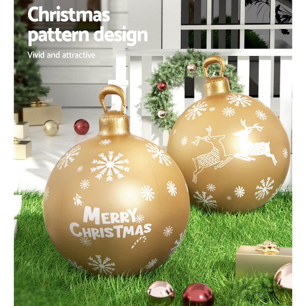 Christmas Inflatable Ball Bauble 60cm Outdoor Gold
