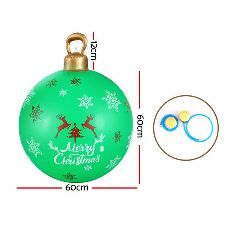 Christmas Inflatable Ball Bauble 60cm Outdoor Green