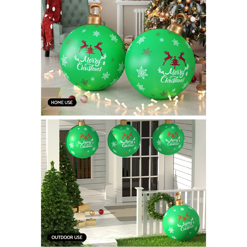 Christmas Inflatable Ball Bauble 60cm Outdoor Green