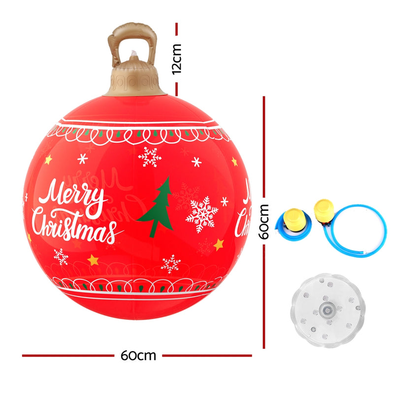 Christmas Inflatable Ball 60cm Led Illuminated Merry Christmas
