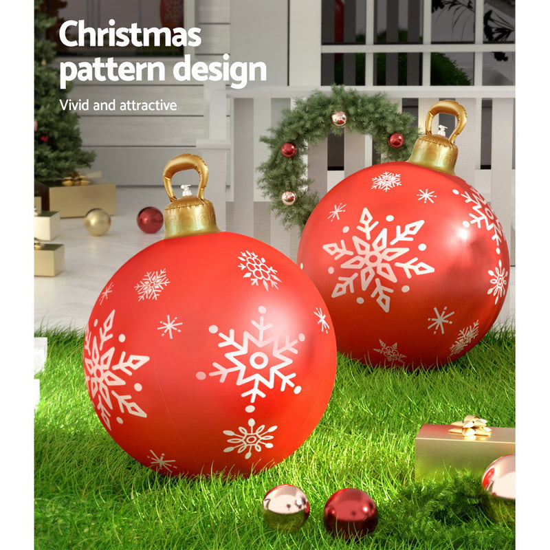 Christmas Inflatable Ball Bauble 60cm Outdoor Red