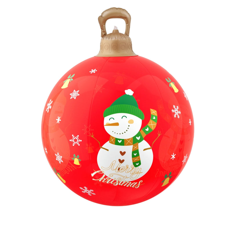 Christmas Inflatable Ball 60cm Illuminated Led Snowman