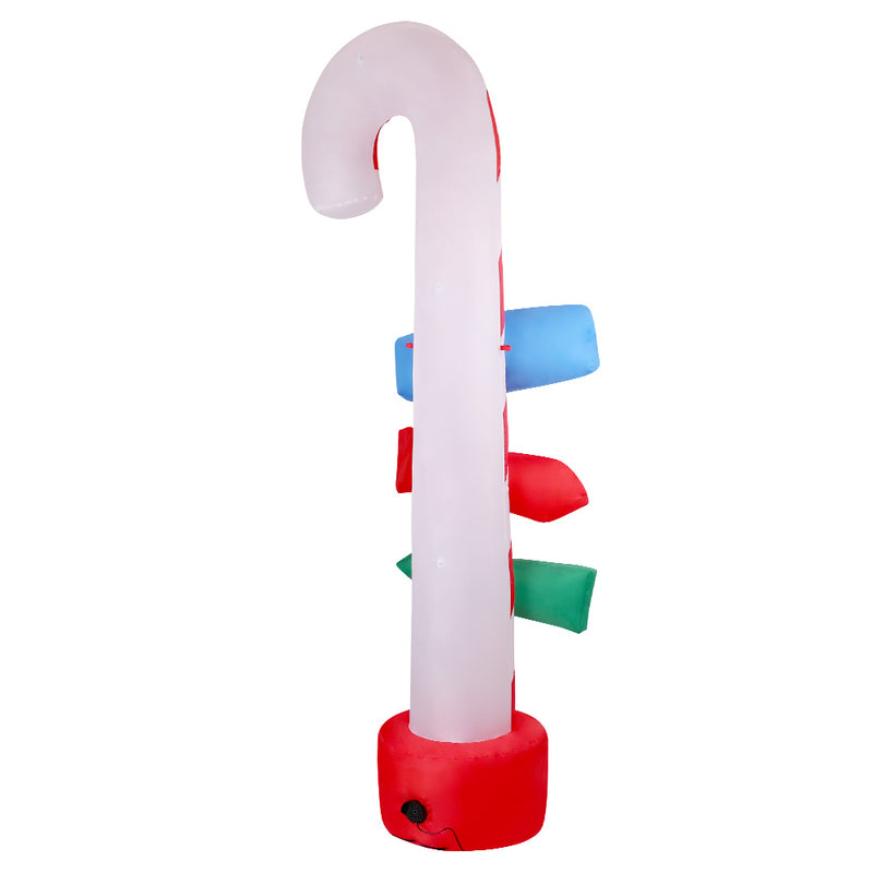 2.4M Illuminated Christmas Inflatable Candy Cane Pole