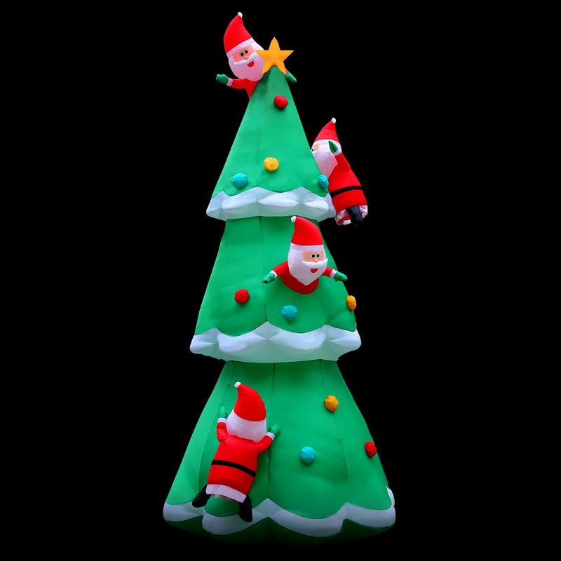 5M Illuminated Christmas Inflatable Santa Tree