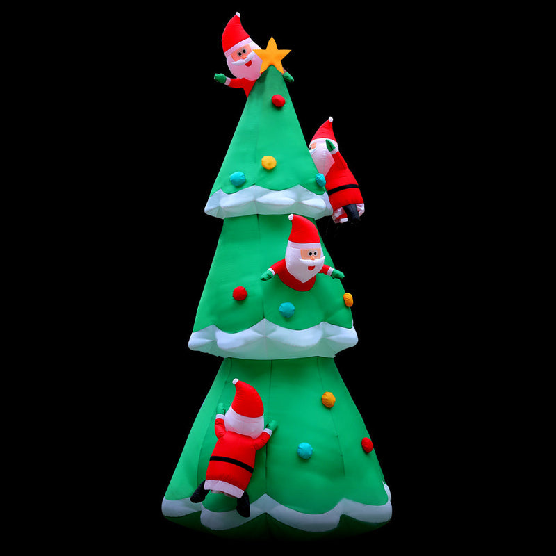 Christmas Inflatable Santa Tree 5M Illuminated