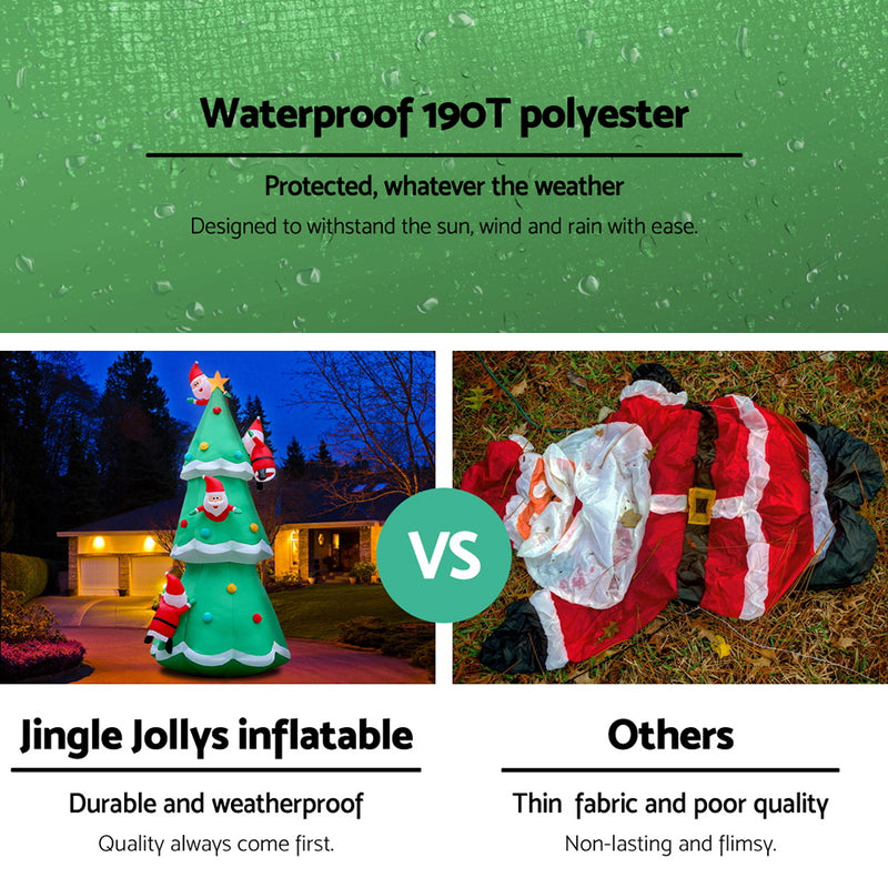 5M Illuminated Christmas Inflatable Santa Tree