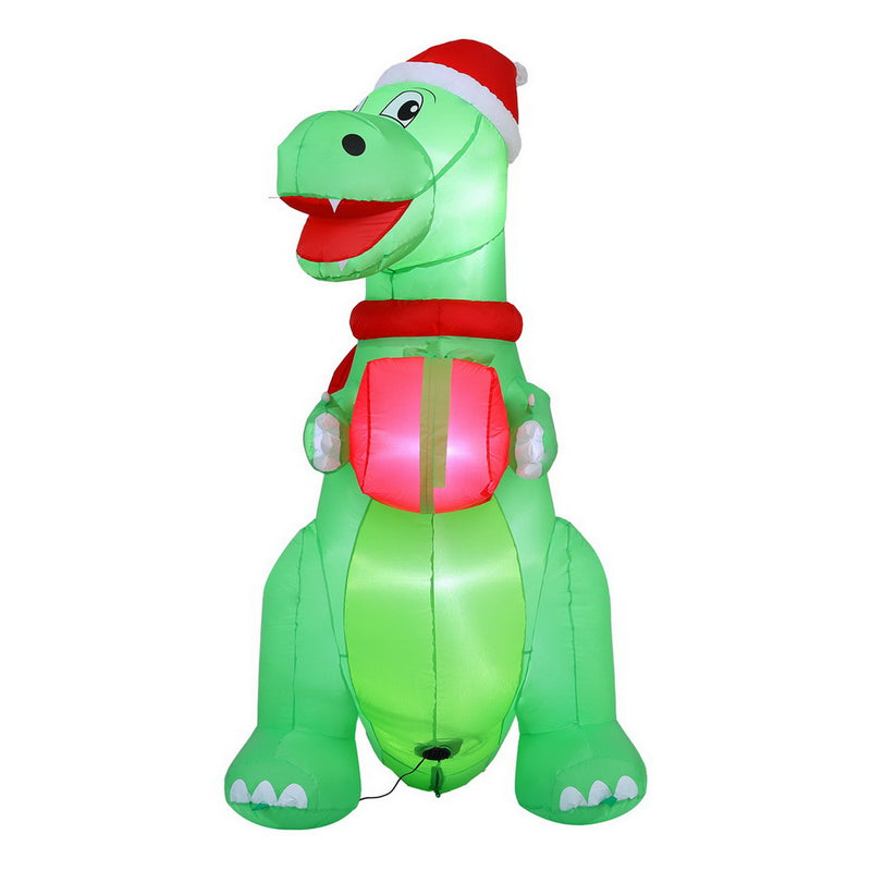 Christmas Inflatable Dinosaur 1.8M Height LED Illuminated