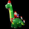 Christmas Inflatable Santa Dinosaur 3.8M Illuminated