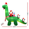 Christmas Inflatable Santa Dinosaur 3.8M Illuminated