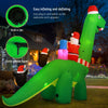 Christmas Inflatable Santa Dinosaur 3.8M Illuminated