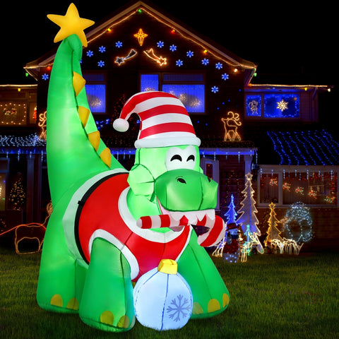 Christmas Inflatable Dinosaur 1.86m