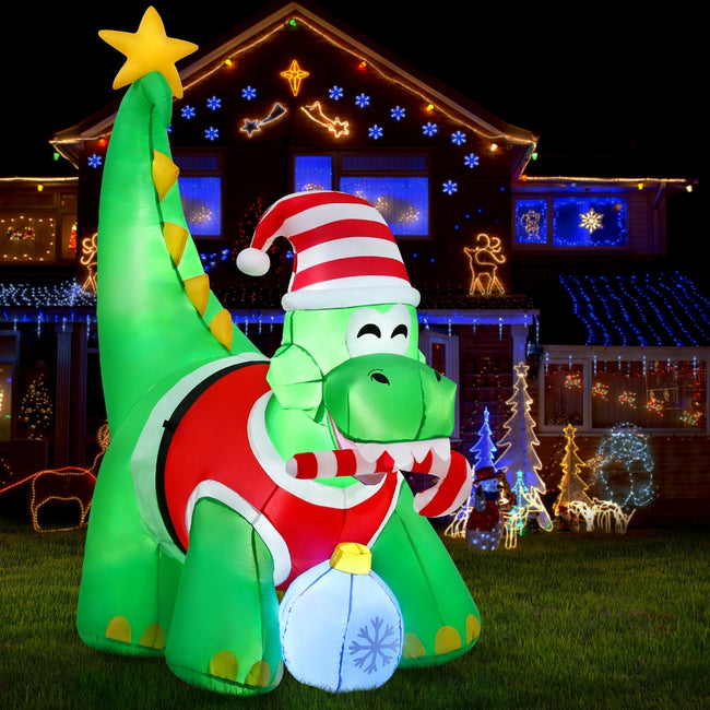Christmas Inflatable Dinosaur 1.86m