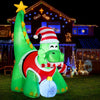 Christmas Inflatable Dinosaur 1.86M Height LED Illuminated