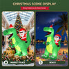 2.5M Christmas Inflatable Dinosaur with LED Lights
