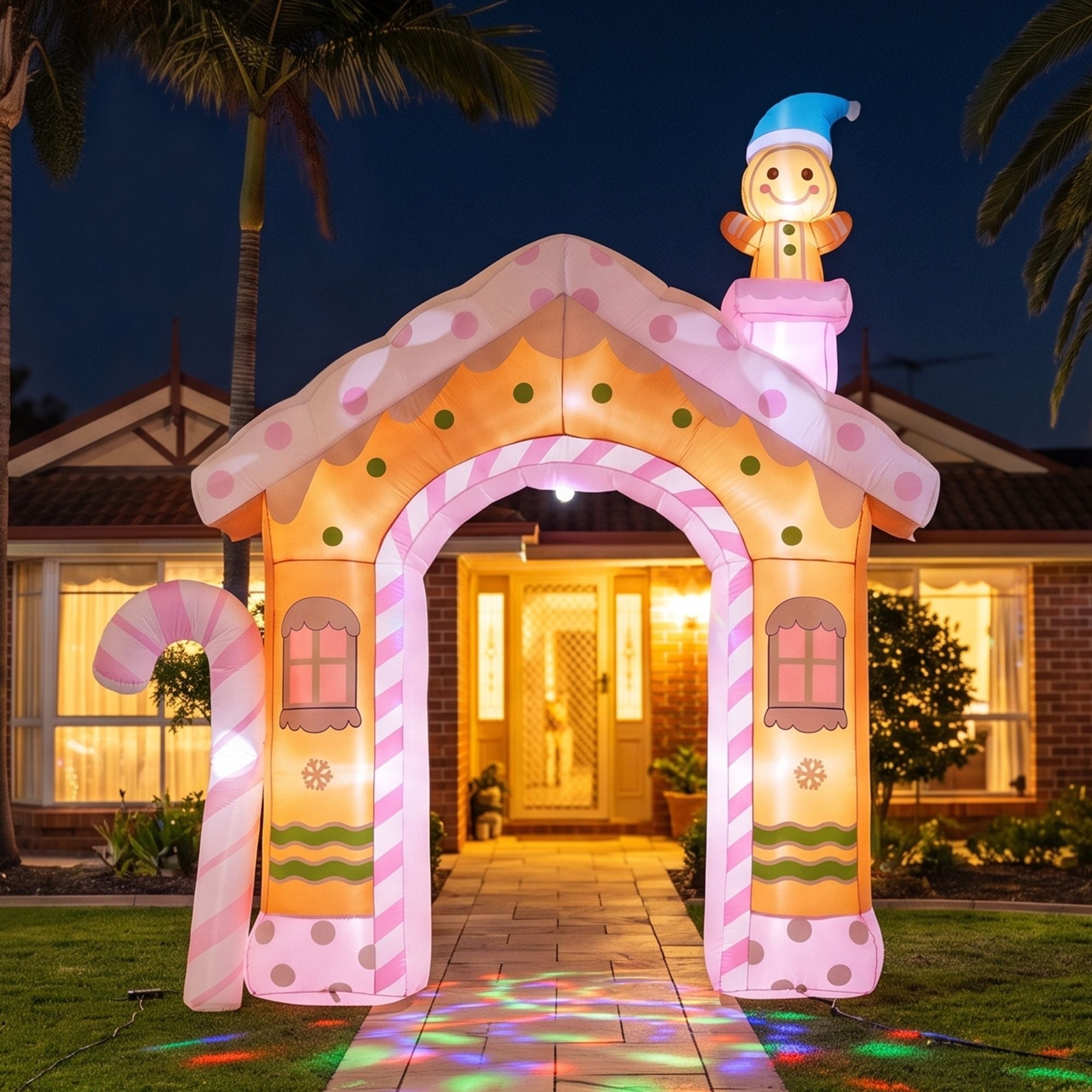 Jingle Jollys 3.2M Inflatable Gingerbread Man