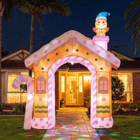 Jingle Jollys 3.2M Inflatable Gingerbread Man