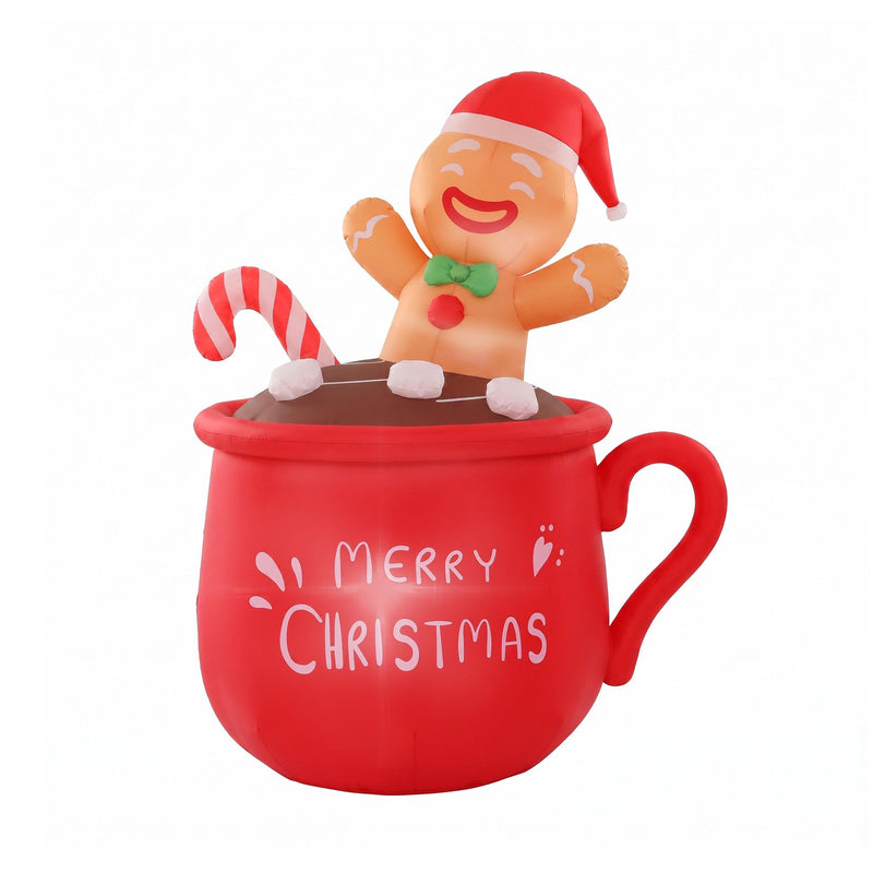 1.8M Christmas Inflatable Cup with LED Lights