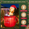 1.8M Christmas Inflatable Cup with LED Lights
