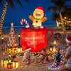 1.8M Christmas Inflatable Cup with LED Lights