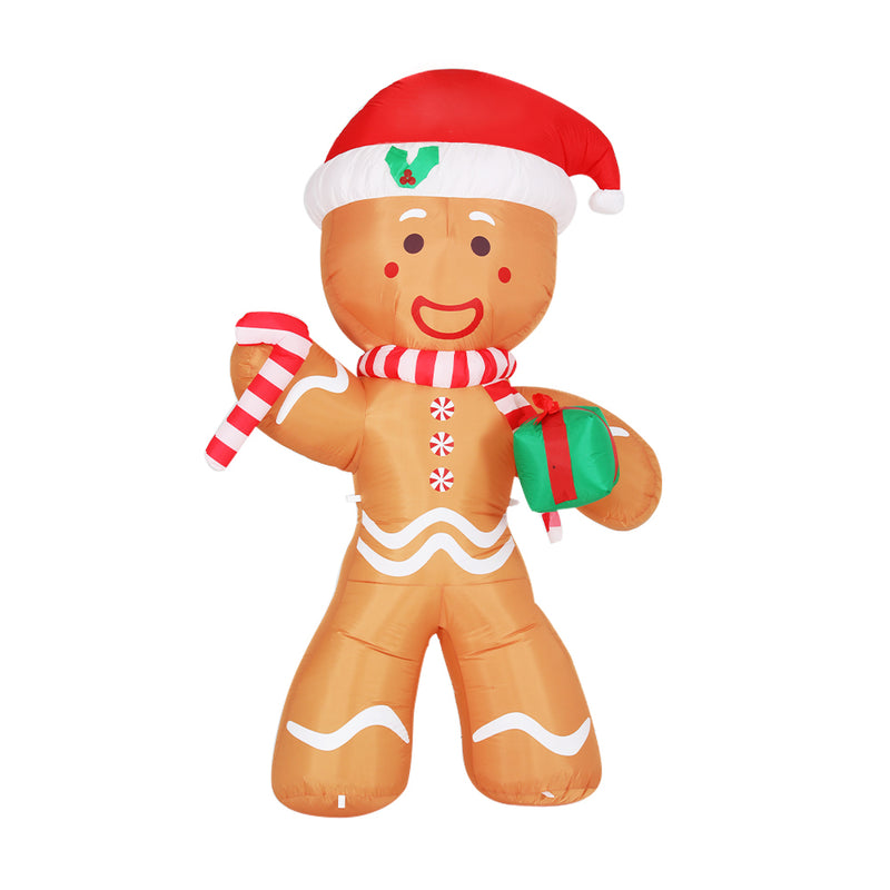 Christmas Inflatable Gingerbread Man 2.4M Illuminated