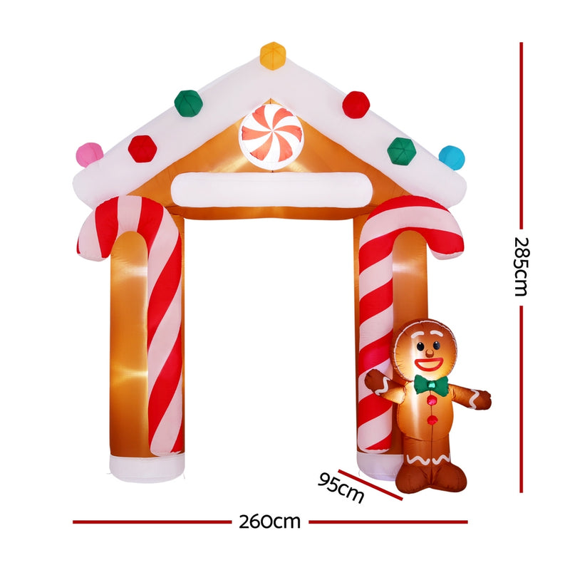 Christmas Inflatable Archwary Ginger 2.8M Illuminated