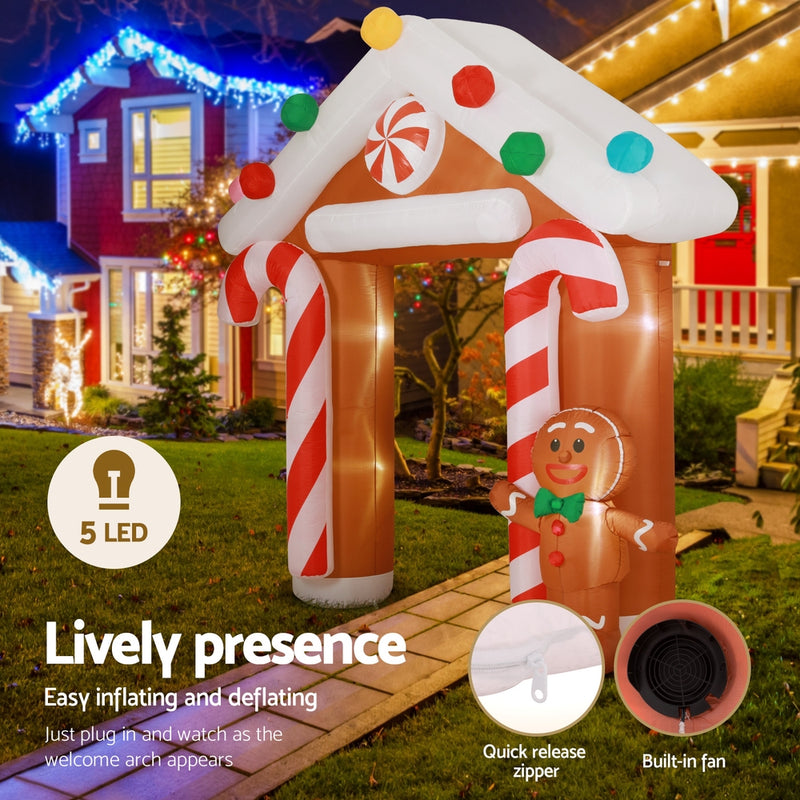 Christmas Inflatable Archwary Ginger 2.8M Illuminated