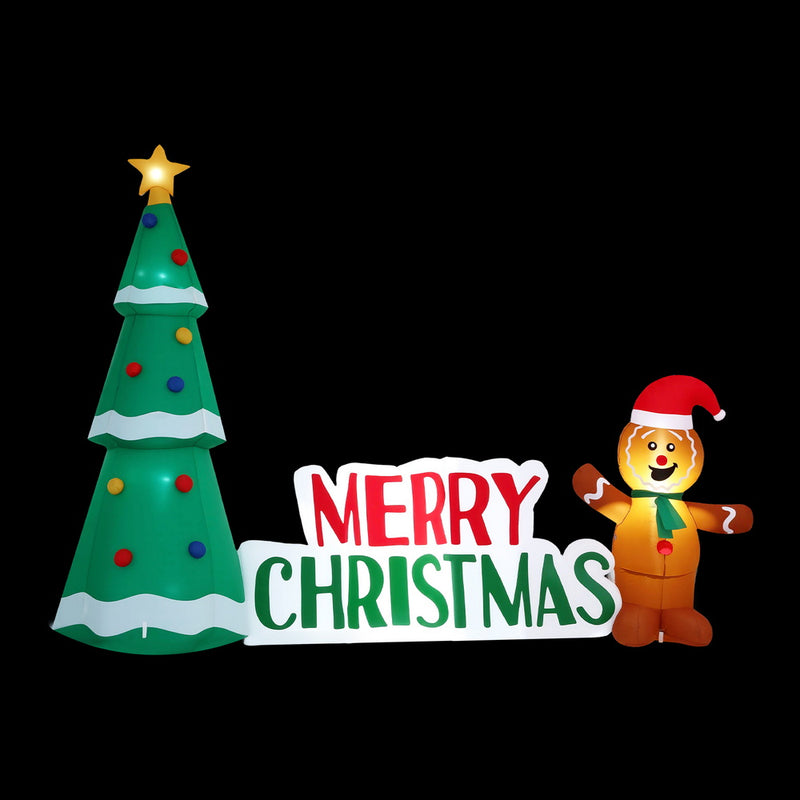 Christmas Inflatable Gingerbread Man 1.5M Height LED