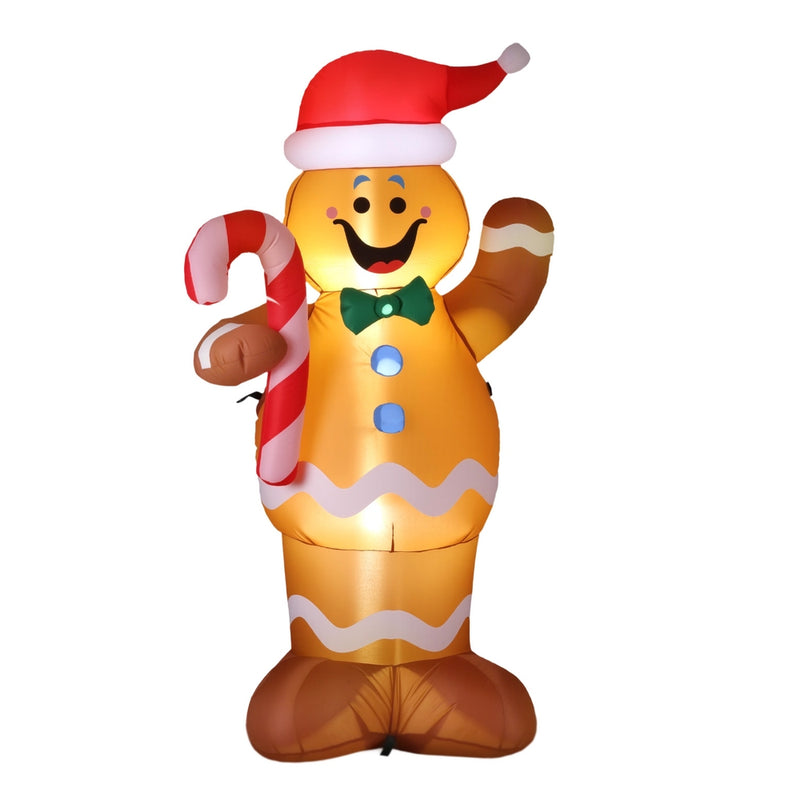 1.5M Christmas Inflatable Gingerbread Man with LED Lights