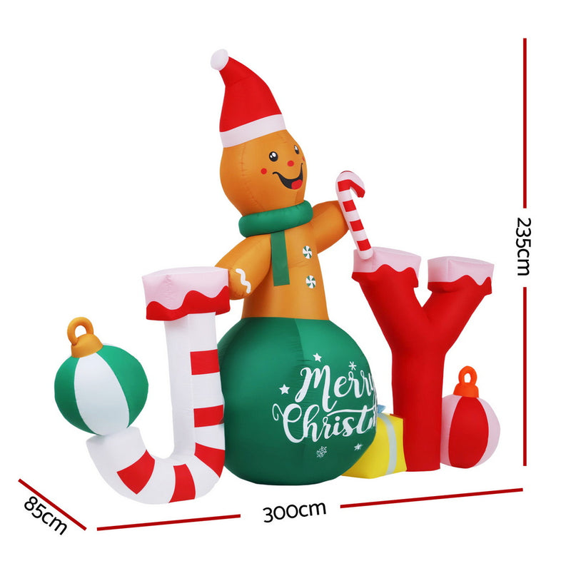 3M Christmas Inflatable Gingerbread Man “Joy”