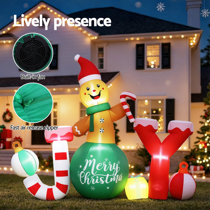 3M Christmas Inflatable Gingerbread Man “Joy”