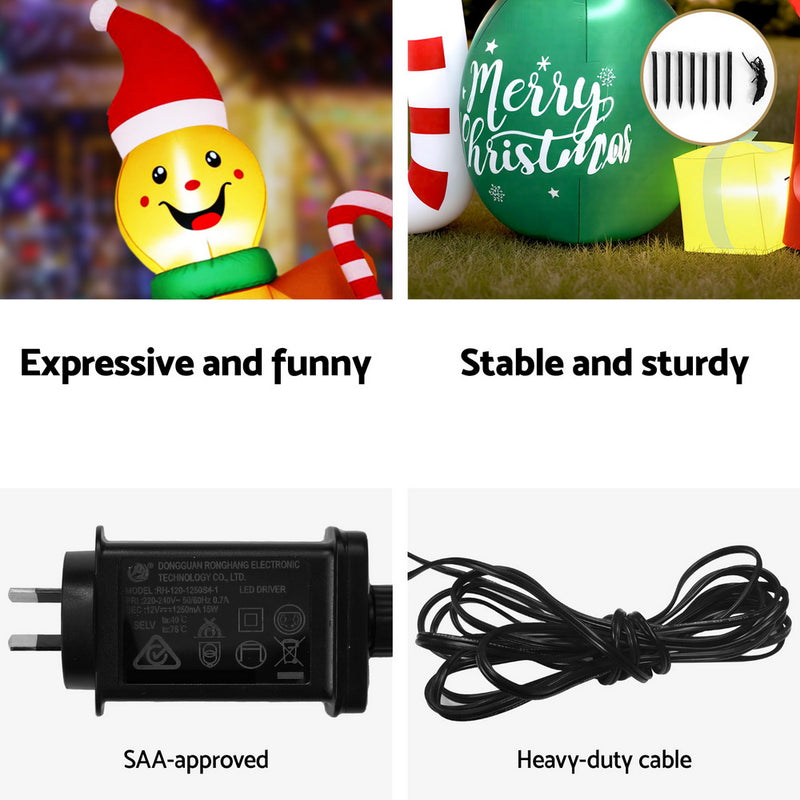 3M Christmas Inflatable Gingerbread Man “Joy”