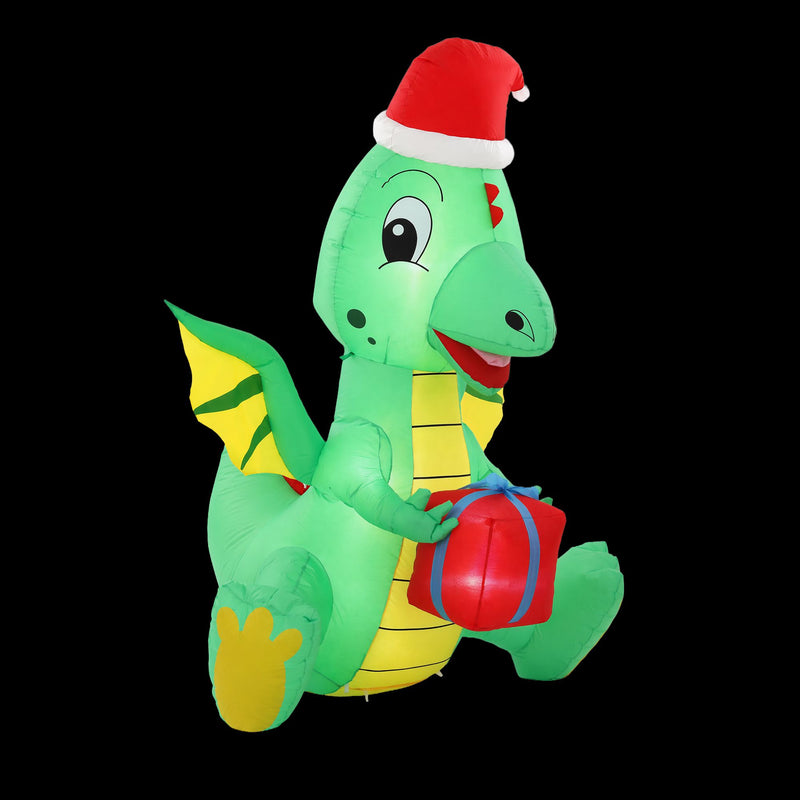 Jingle Jollys 1.8M Christmas Inflatable Dragon with LEDs