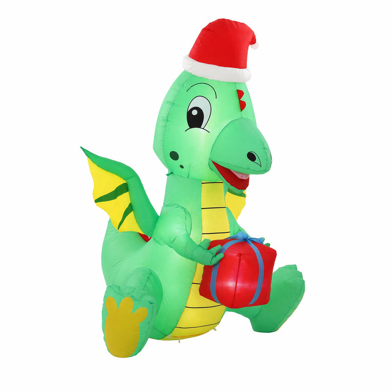 Jingle Jollys 1.8M Christmas Inflatable Dragon with LEDs