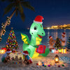 Jingle Jollys 1.8M Christmas Inflatable Dragon with LEDs