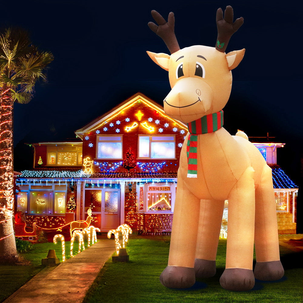 Christmas Inflatable Reindeer 5M Illuminated