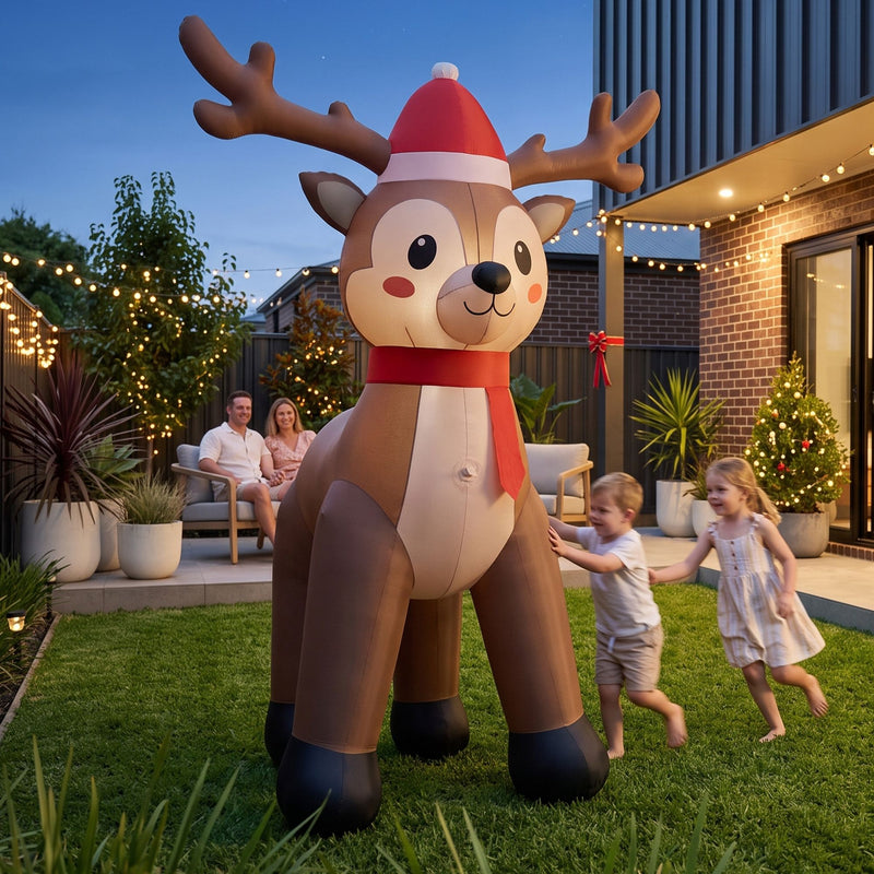 2.5M Christmas Inflatable Reindeer with LED Lights