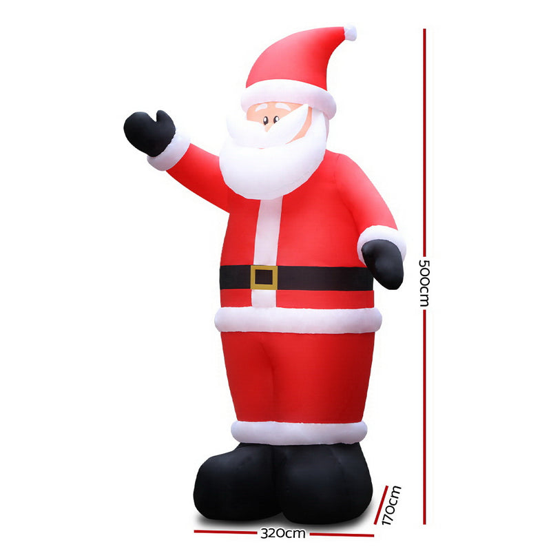 Inflatable Santa 5M Illuminated
