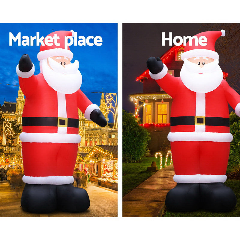 Inflatable Santa 5M Illuminated
