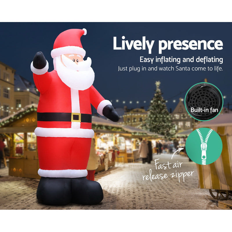 Inflatable Santa 5M Illuminated