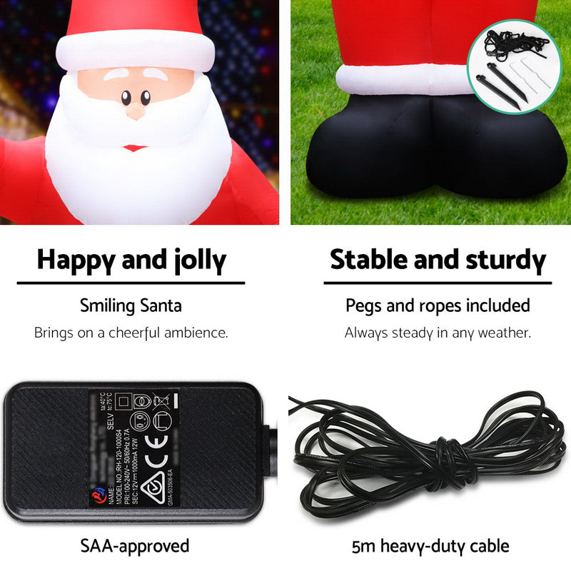 Inflatable Santa 5M Illuminated
