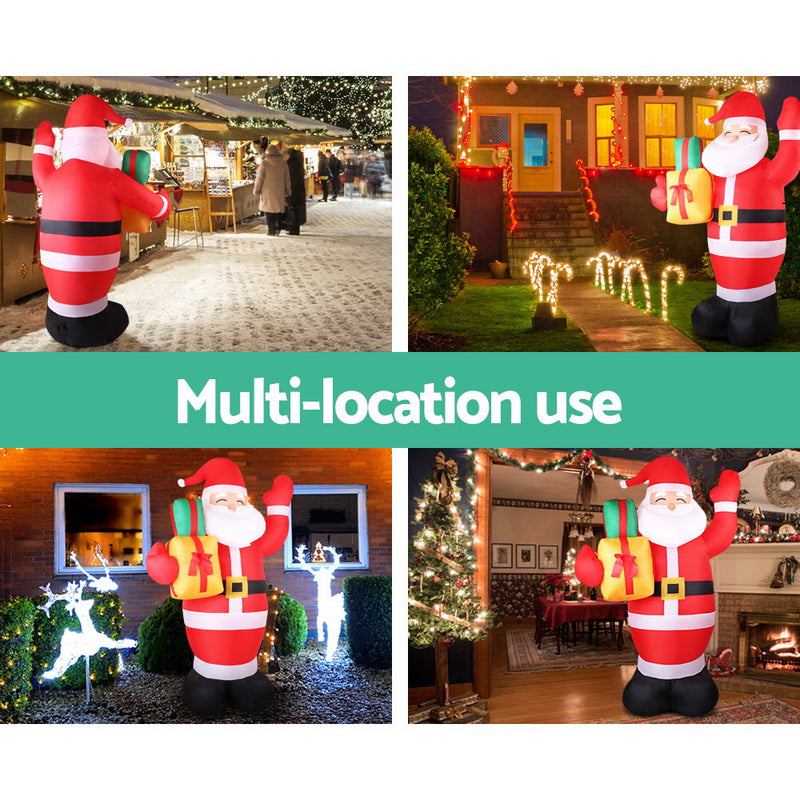 Christmas Inflatable Santa 2.4M Illuminated