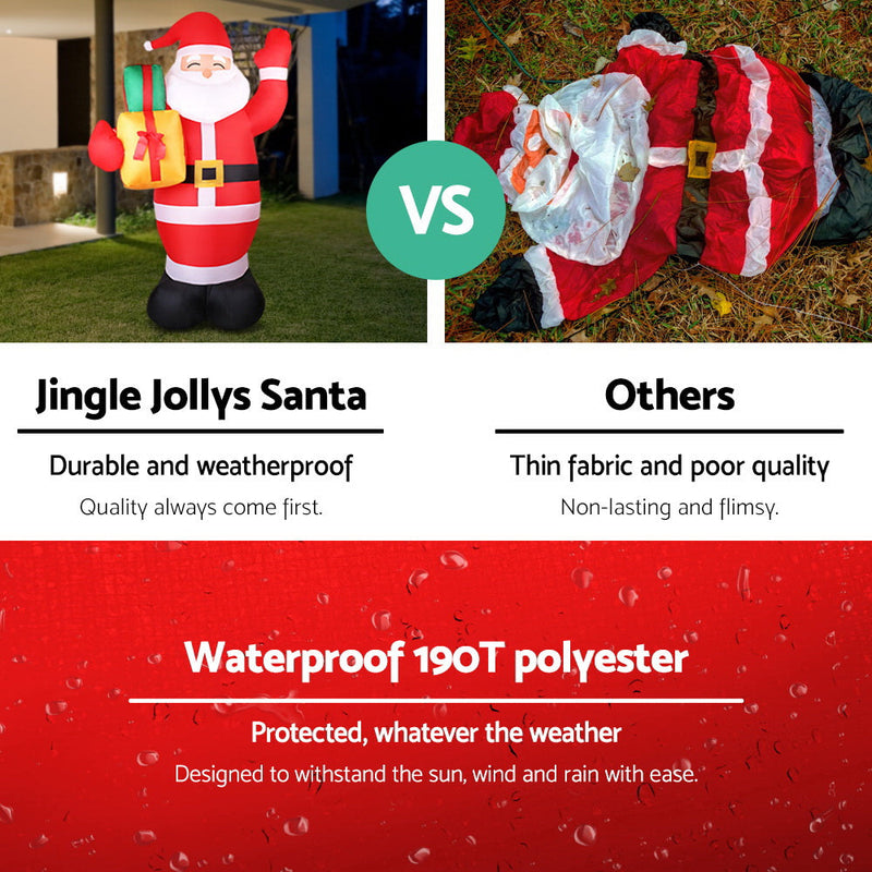 Christmas Inflatable Santa 2.4M Illuminated