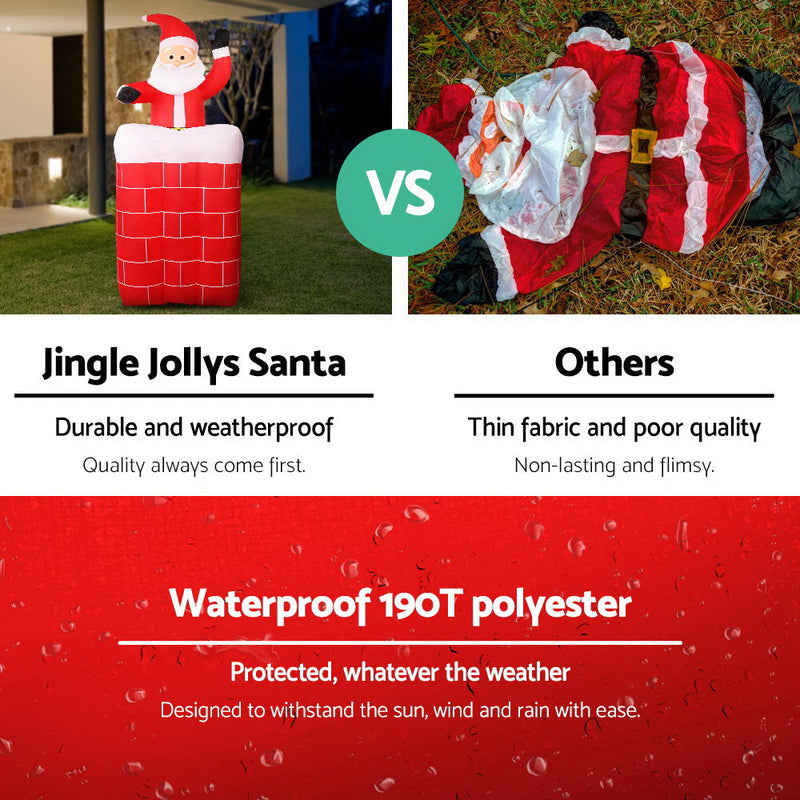Christmas Inflatable Santa Pop Up 1.8M Illuminated