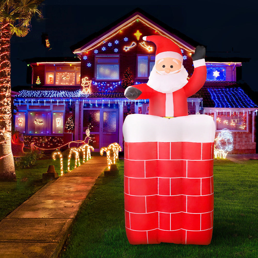 Christmas Inflatable Santa Pop Up 1.8M Illuminated