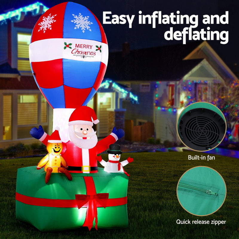 Christmas Inflatable LED Santa Balloon – 2.8M