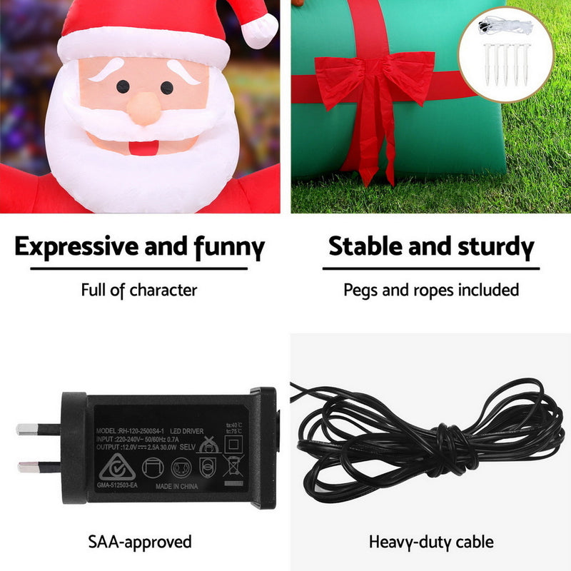 Christmas Inflatable LED Santa Balloon – 2.8M
